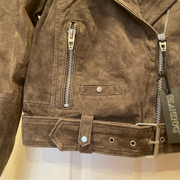 NWT [BLANKNYC] Cropped Suede Leather Motorcycle Jackets - Picture 5 of 16